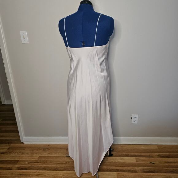 Vtg Y2K Natori Pink Chemise slip dress Negligee Intimates wFloral Embellishment - Picture 3 of 8
